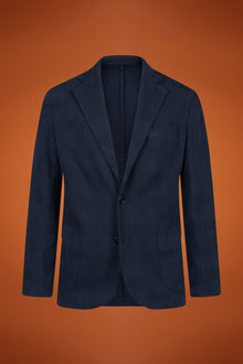 Men's unlined single-breasted blazer with patch pockets Prince of Wales design regular fit