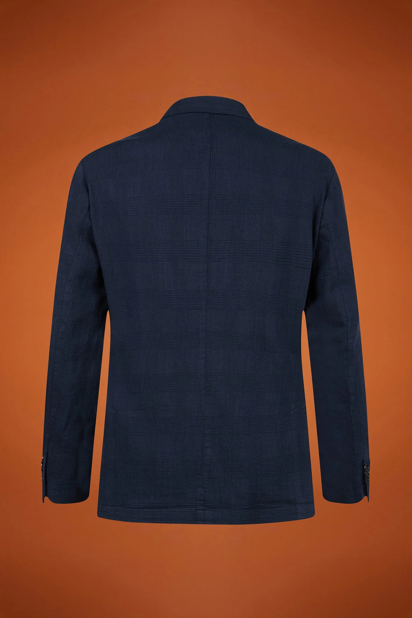 Men's unlined single-breasted blazer with patch pockets Prince of Wales design regular fit