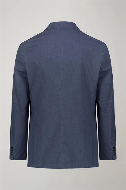 Men's unlined single-breasted blazer with flap pockets in flamed effect fabric regular fit