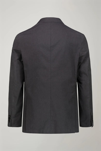 Men's unlined single-breasted blazer with flap pockets in flamed effect fabric regular fit