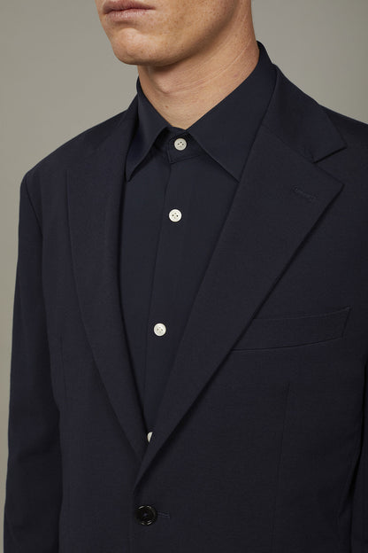 Menâ€™s single-breasted blazerin unlined jersey regular fit