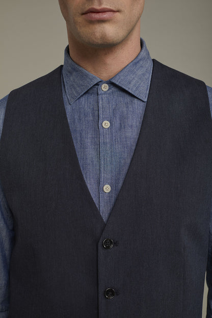 Men's classic vest in flamed fabric regular fit