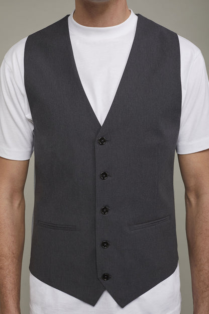 Men's classic vest in flamed fabric regular fit