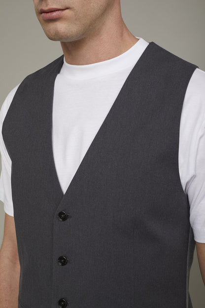 Men's classic vest in flamed fabric regular fit