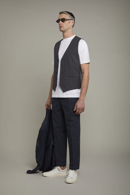 Men's classic vest in flamed fabric regular fit