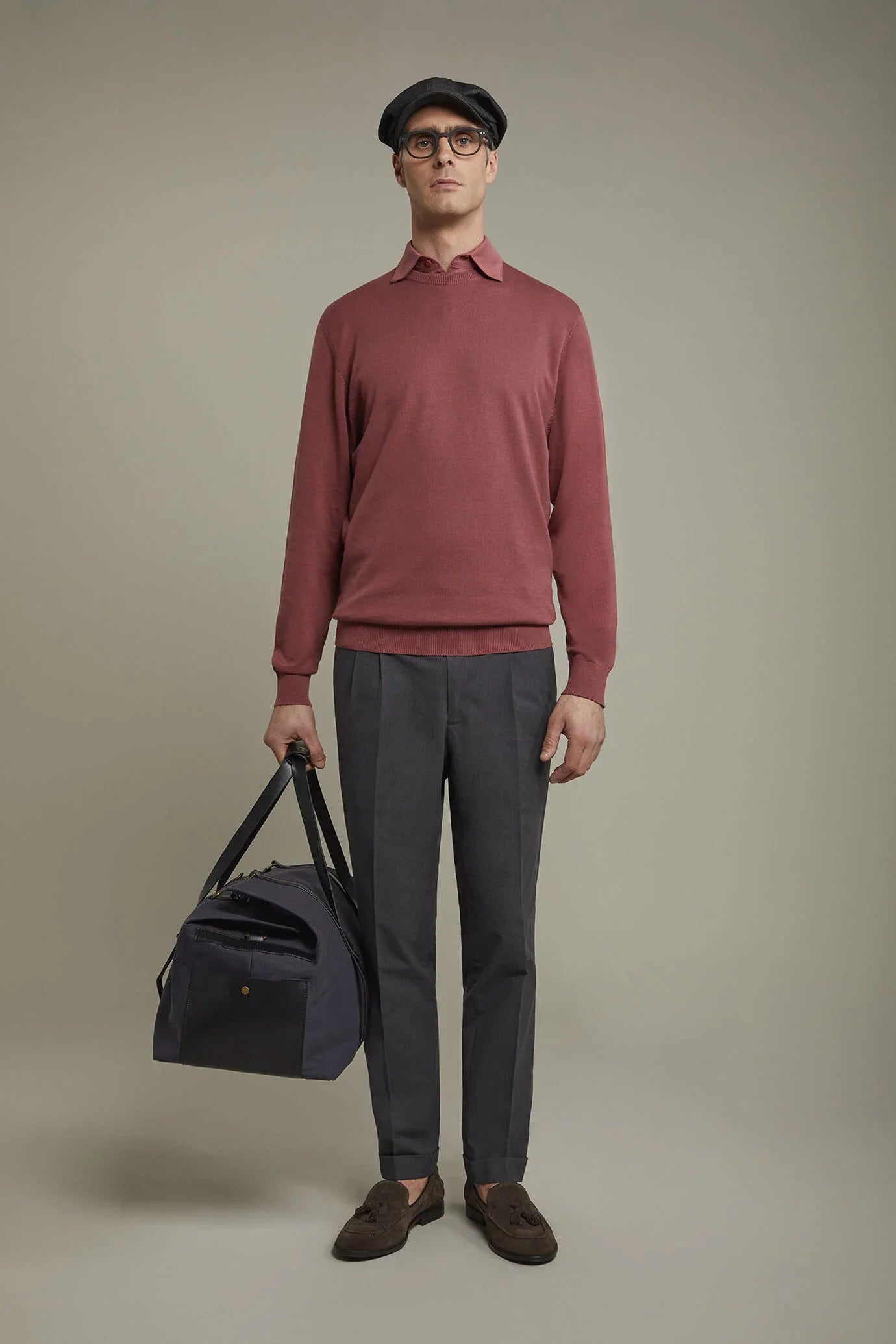 Men's Round neck sweater 100% cotton regular fit