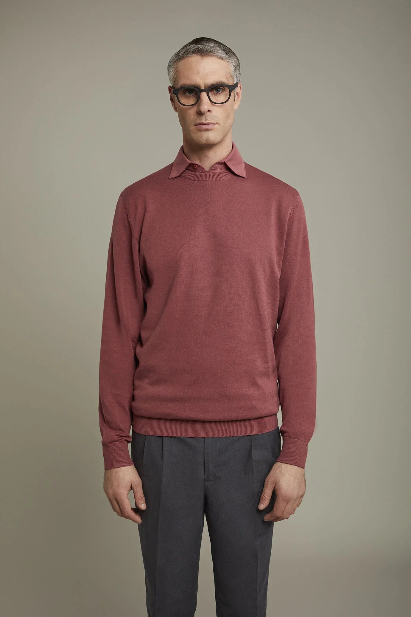 Men's Round neck sweater 100% cotton regular fit
