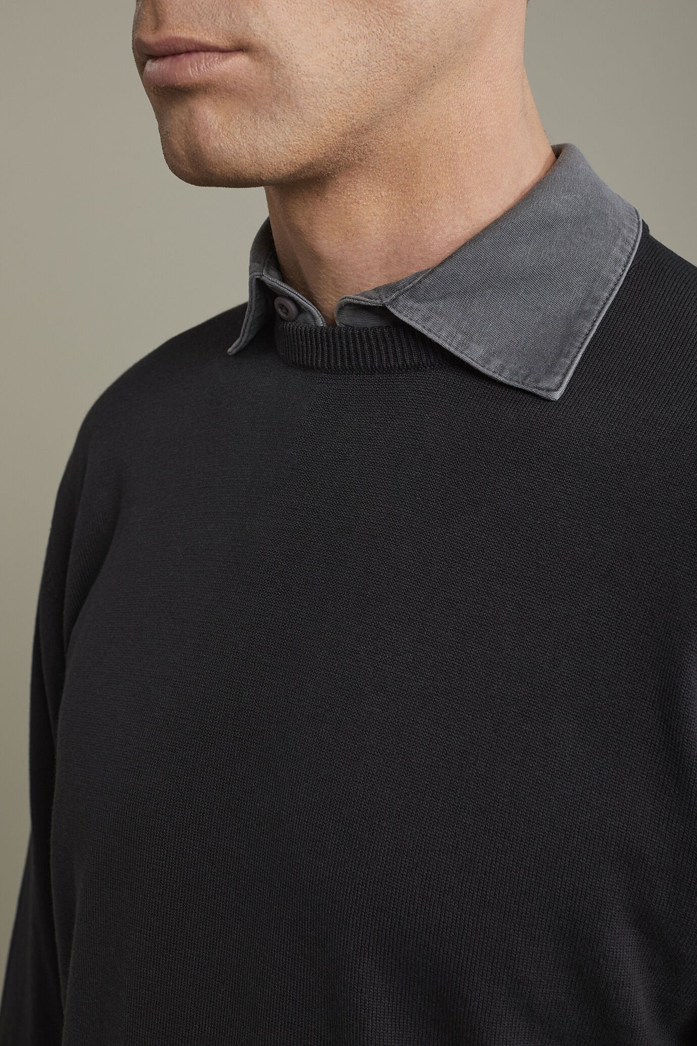 Men's Round neck sweater 100% cotton regular fit