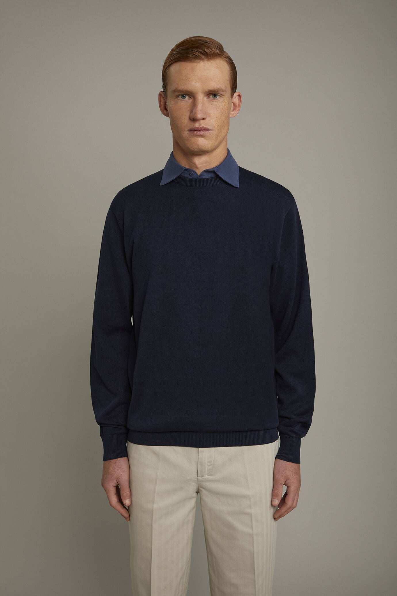 Men's Round neck sweater 100% cotton regular fit