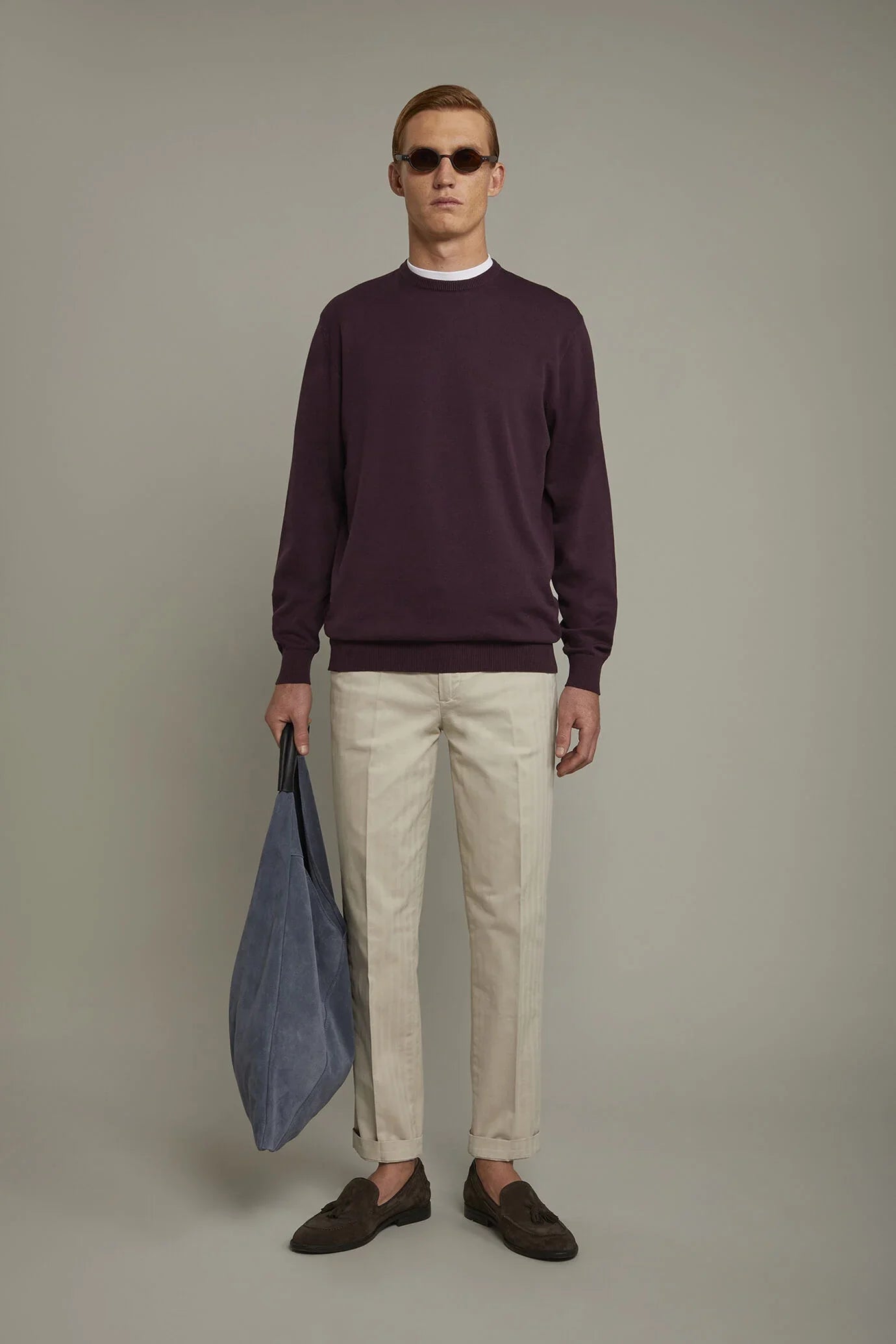 Men's Round neck sweater 100% cotton regular fit