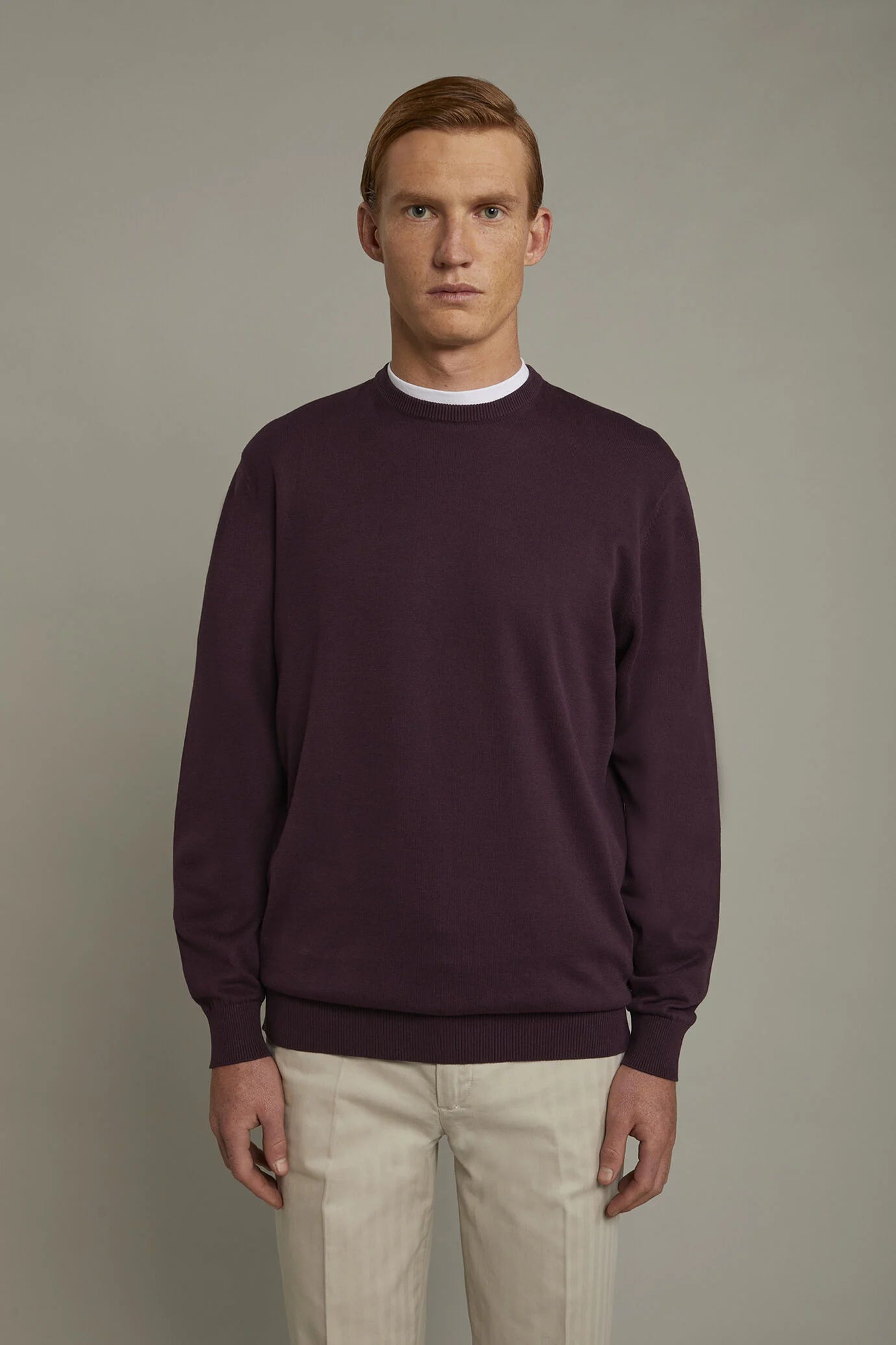 Men's Round neck sweater 100% cotton regular fit