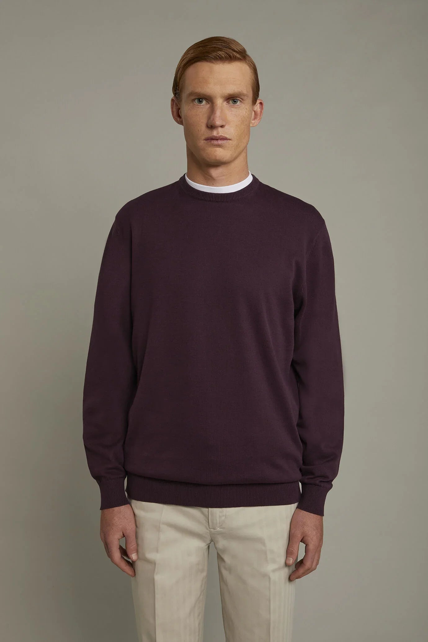 Men's Round neck sweater 100% cotton regular fit