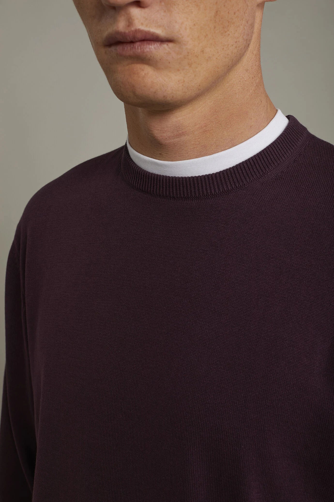 Men's Round neck sweater 100% cotton regular fit