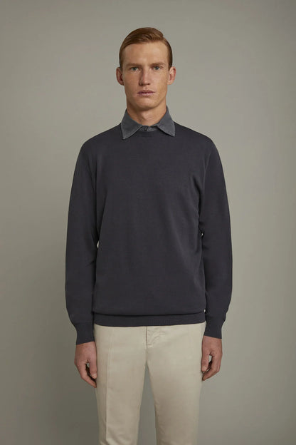 Men's Round neck sweater 100% cotton regular fit