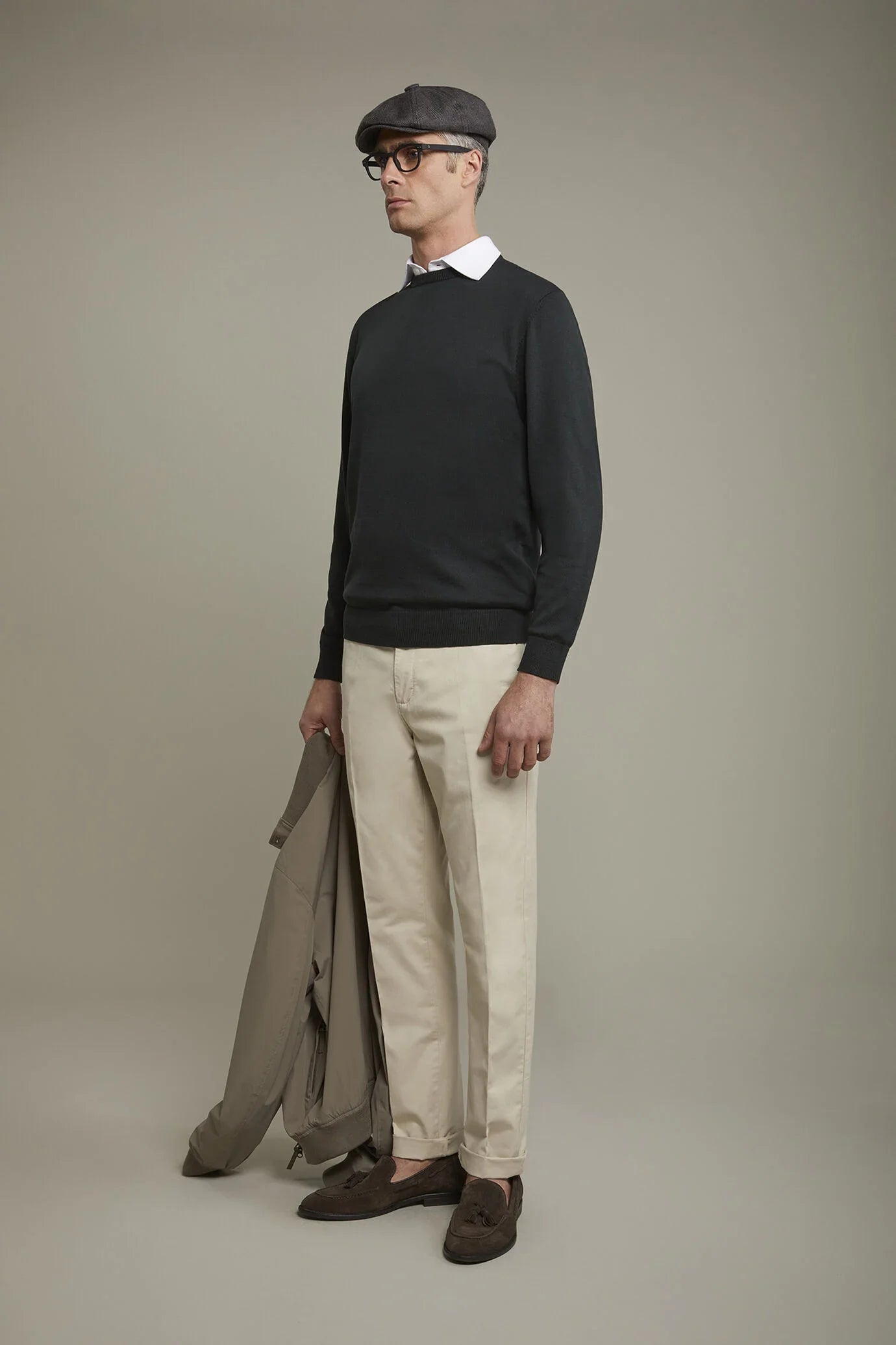 Men's Round neck sweater 100% cotton regular fit