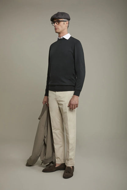 Men's Round neck sweater 100% cotton regular fit