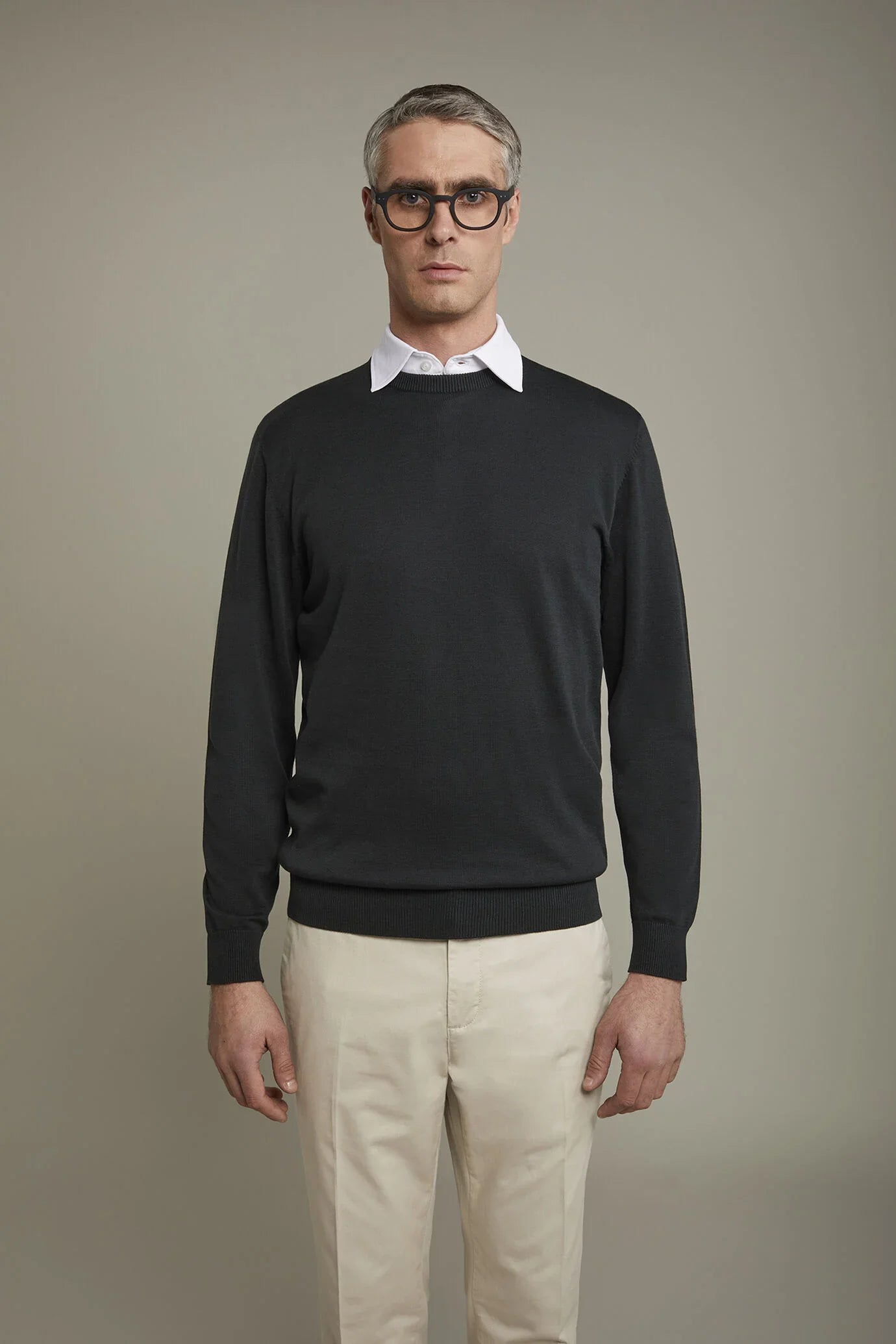 Men's Round neck sweater 100% cotton regular fit