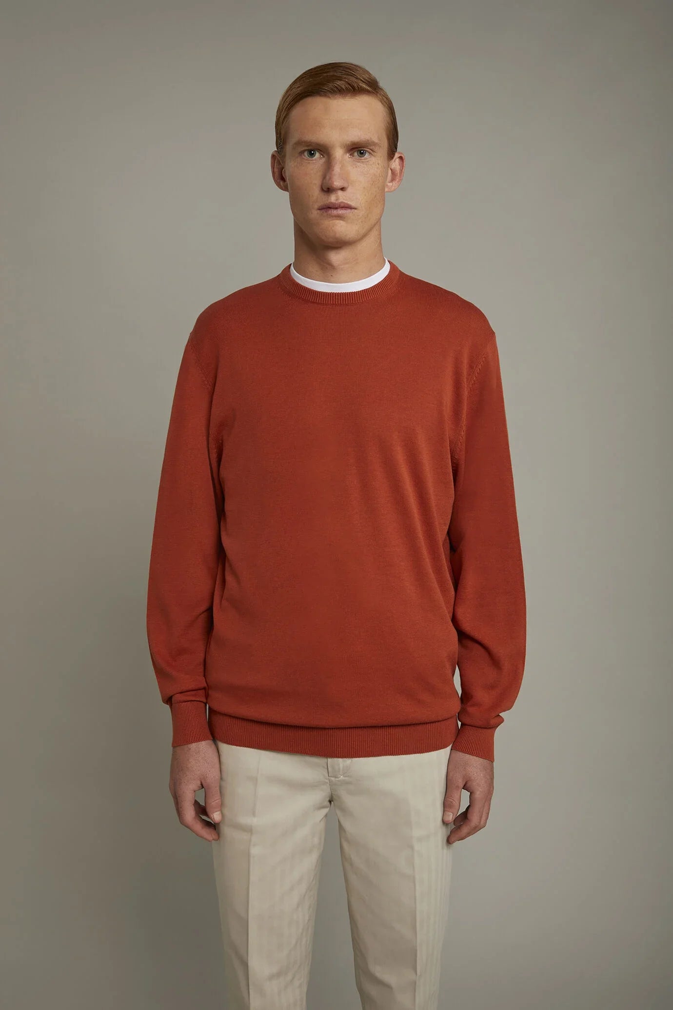Men's Round neck sweater 100% cotton regular fit