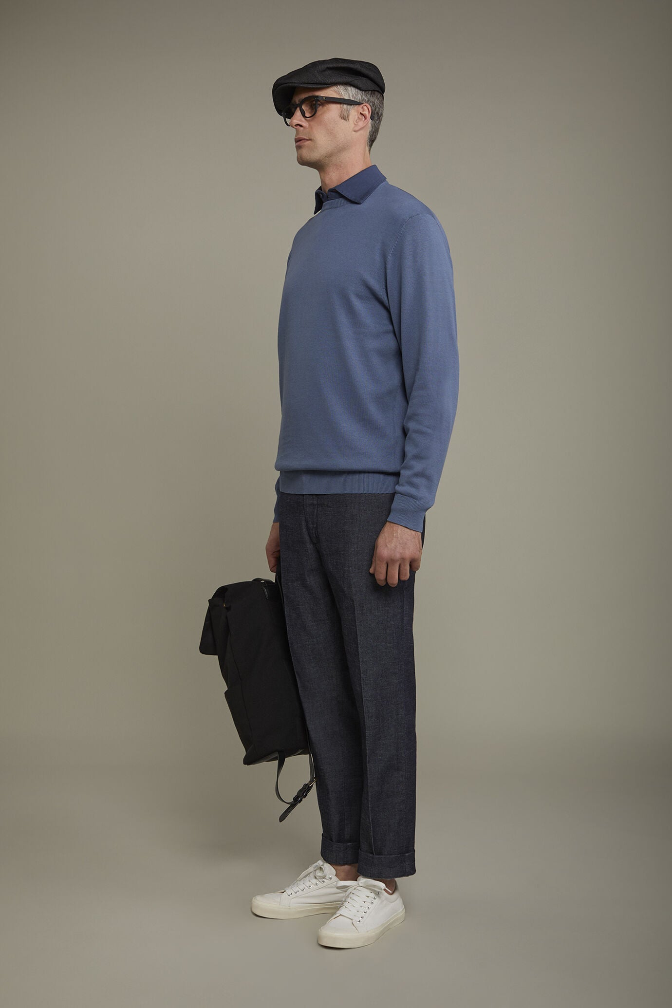 Men's Round neck sweater 100% cotton regular fit