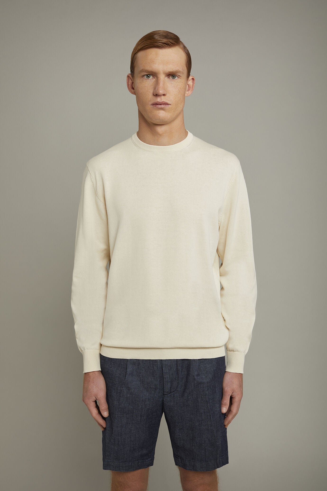 Men's Round neck sweater 100% cotton regular fit