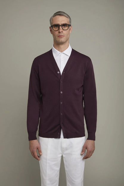 Men's sweater V collar 100% cotton regular fit