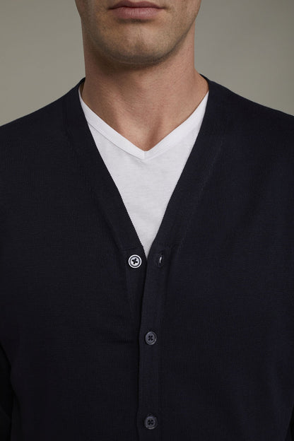 Men's sweater V collar 100% cotton regular fit