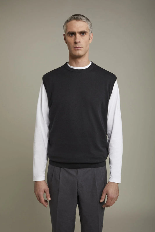 Men's roud neck sweater 100% cotton regular fit