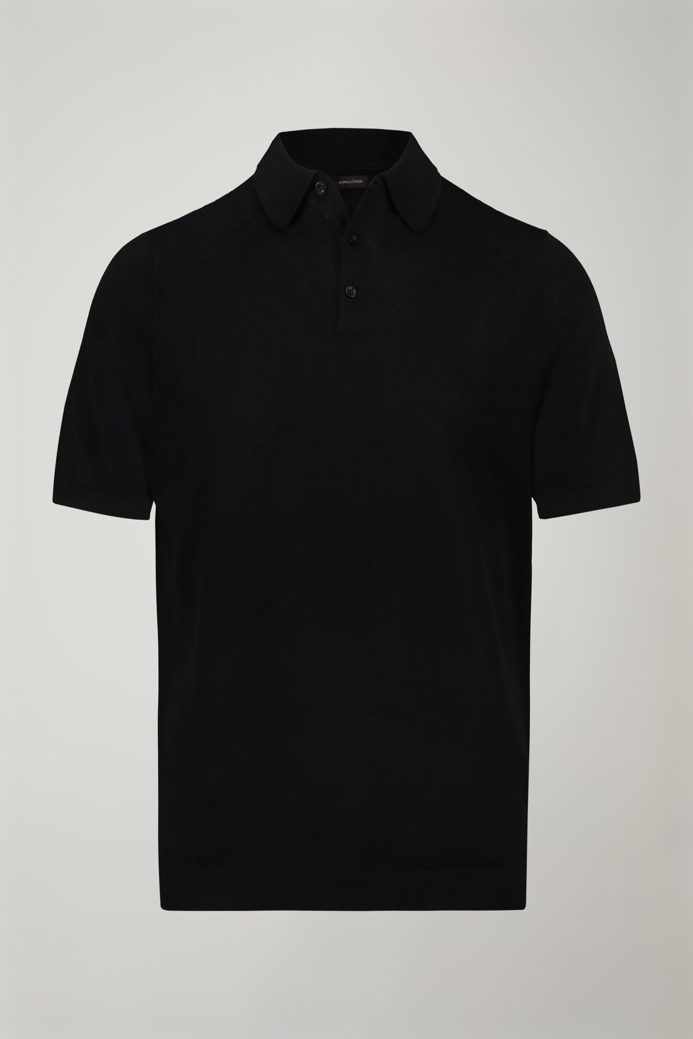 Men's knitted polo 100% cotton short-sleeved regular fit