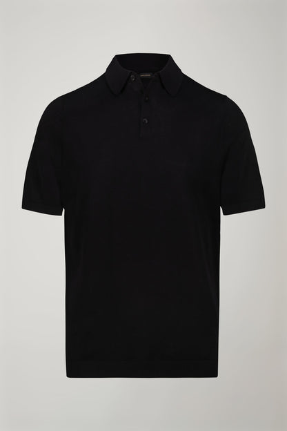 Men's knitted polo 100% cotton short-sleeved regular fit