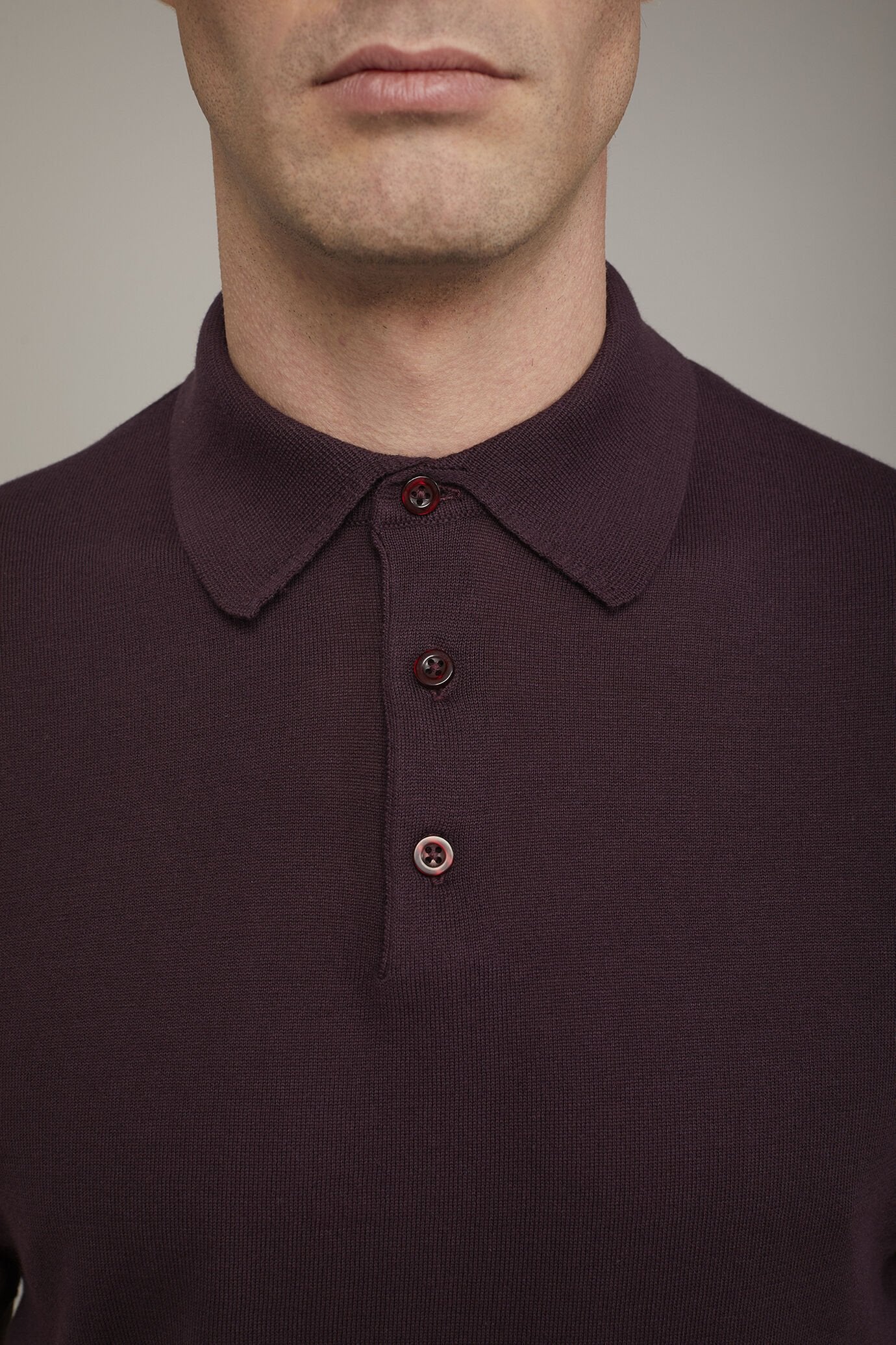 Men's knitted polo 100% cotton short-sleeved regular fit
