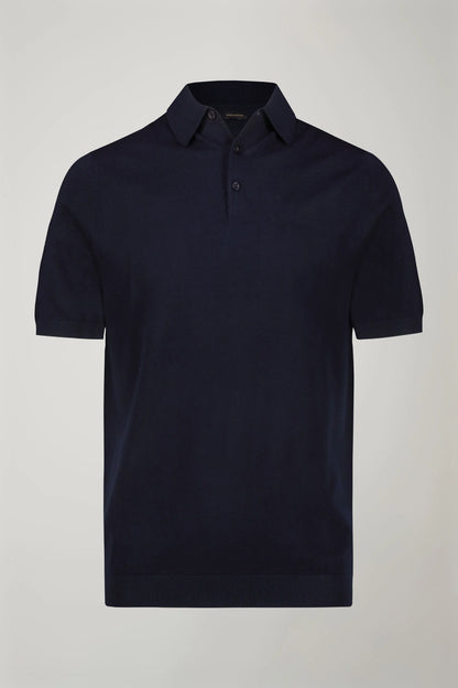 Men's knitted polo 100% cotton short-sleeved regular fit
