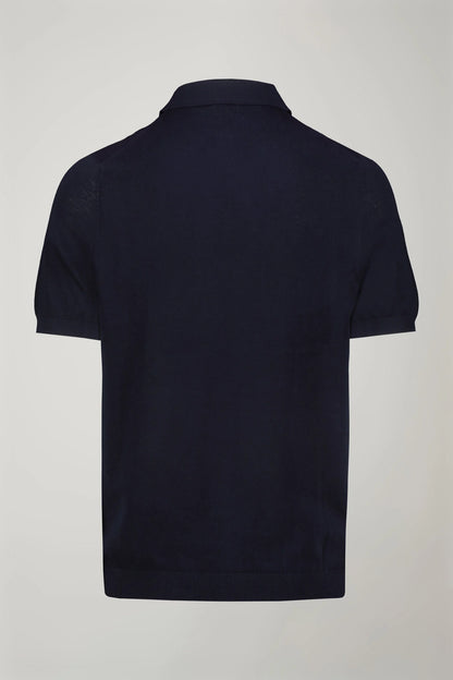 Men's knitted polo 100% cotton short-sleeved regular fit