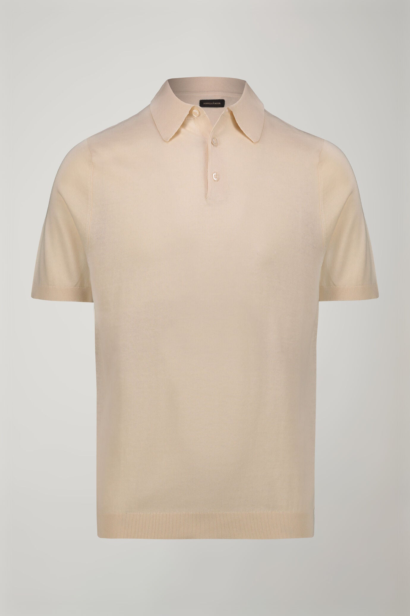 Men's knitted polo 100% cotton short-sleeved regular fit