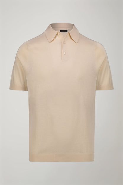 Men's knitted polo 100% cotton short-sleeved regular fit