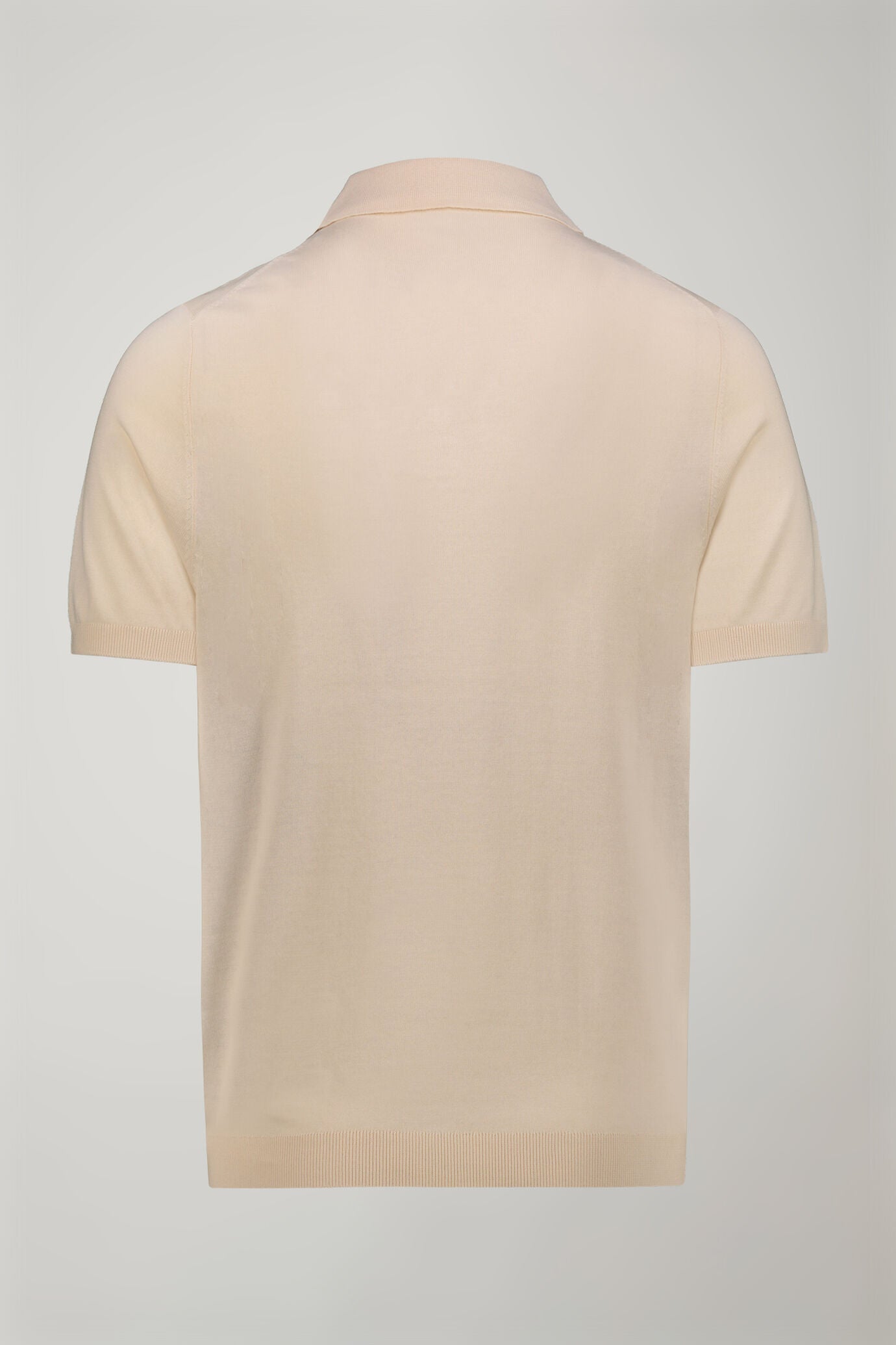 Men's knitted polo 100% cotton short-sleeved regular fit