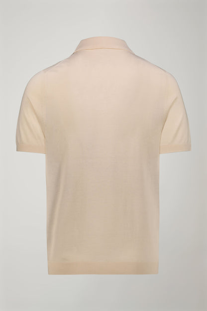 Men's knitted polo 100% cotton short-sleeved regular fit