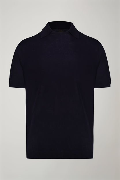 Men's knitted polo 100% cotton short-sleeved regular fit