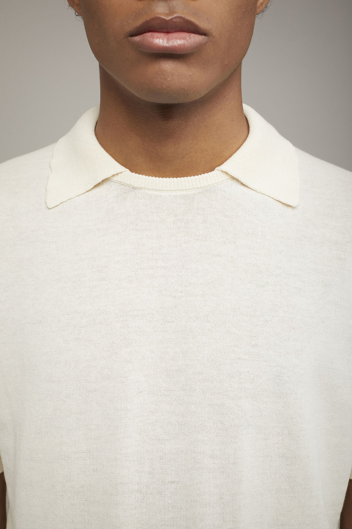 Men's knitted polo 100% cotton short-sleeved regular fit