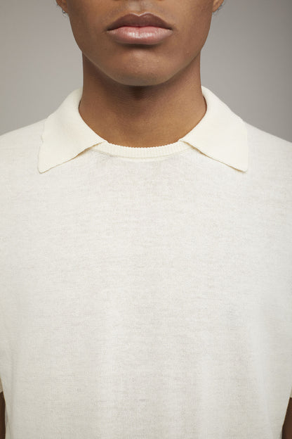 Men's knitted polo 100% cotton short-sleeved regular fit