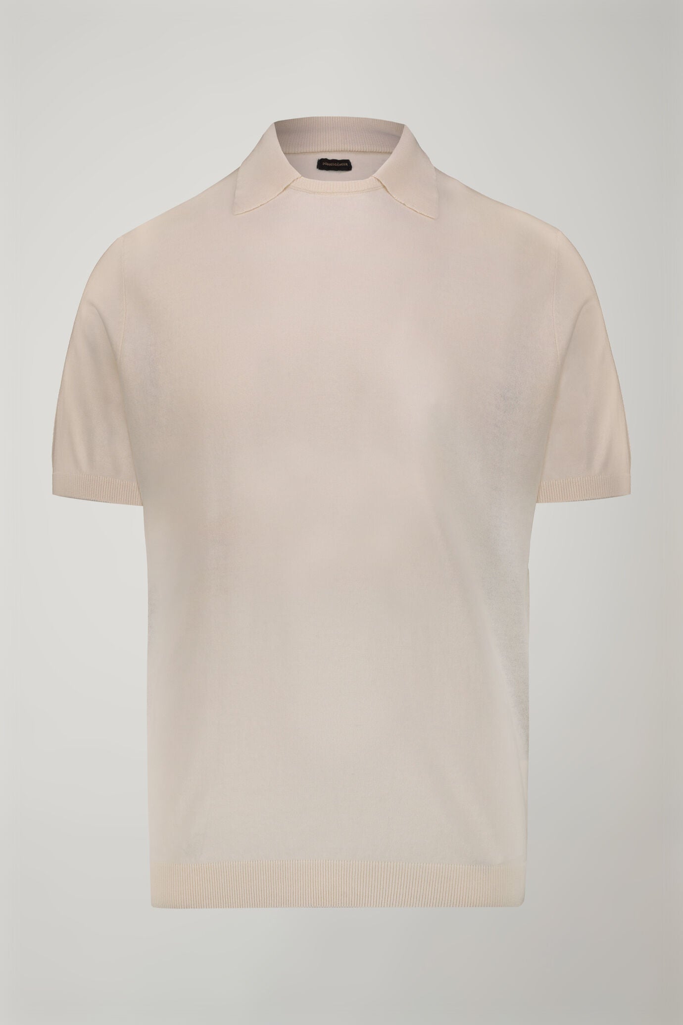 Men's knitted polo 100% cotton short-sleeved regular fit