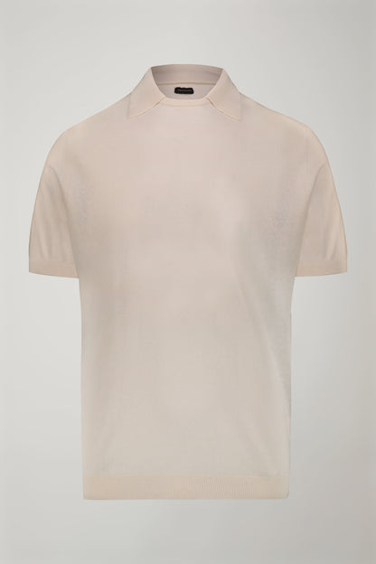 Men's knitted polo 100% cotton short-sleeved regular fit