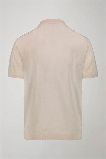 Men's knitted polo 100% cotton short-sleeved regular fit