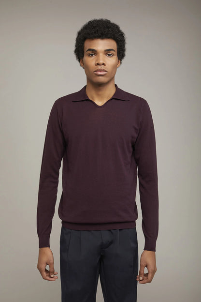 Men's knitted polo V collar 100% cotton long-sleeved regular fit in Black by Doppelganger, Italian Sportwear;Traveller made from Composition: 100% Cotton
Mood: Sportwear, Traveller
Type: Knitted, Long Sleeves, V Neck
Season: Spring Summer 24
Gender: Men
Material: Cotton
Style: Basic, Classic, Timeless, Casual
Fit: Regular