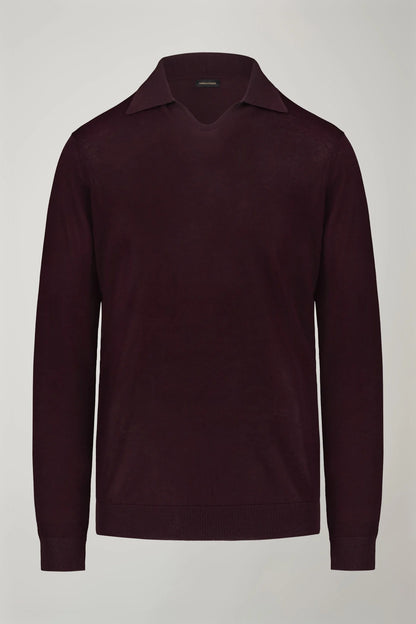 Men's knitted polo V collar 100% cotton long-sleeved regular fit in Black by Doppelganger, Italian Sportwear;Traveller made from Composition: 100% Cotton
Mood: Sportwear, Traveller
Type: Knitted, Long Sleeves, V Neck
Season: Spring Summer 24
Gender: Men
Material: Cotton
Style: Basic, Classic, Timeless, Casual
Fit: Regular