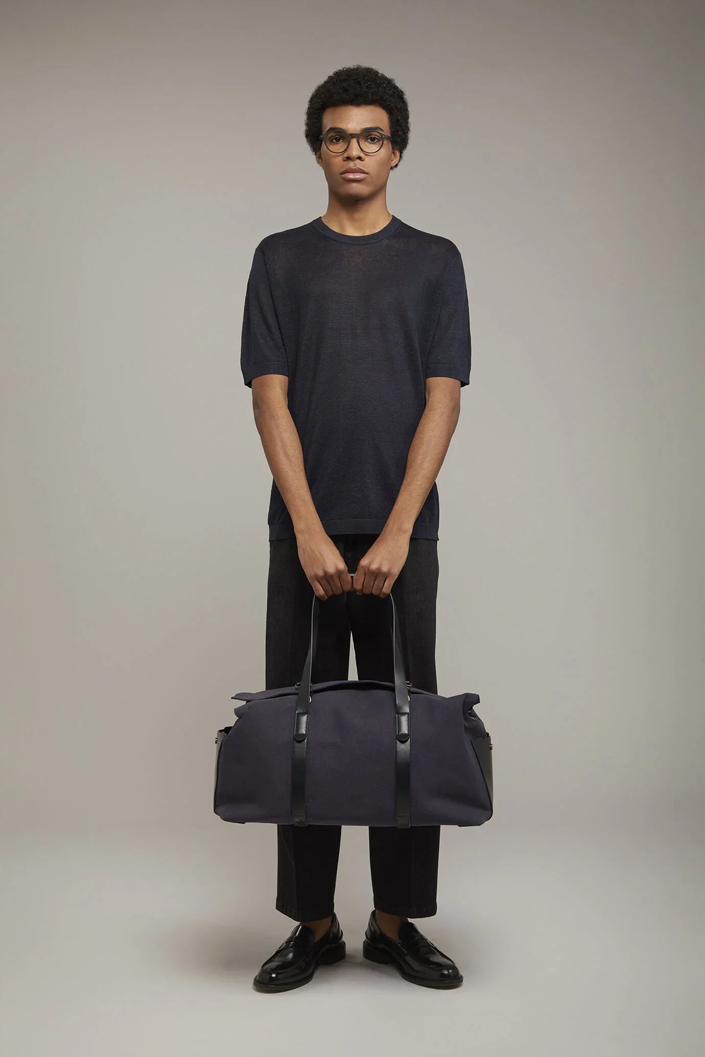 Men's knitted t-shirt 100% linen short-sleeved regular fit
