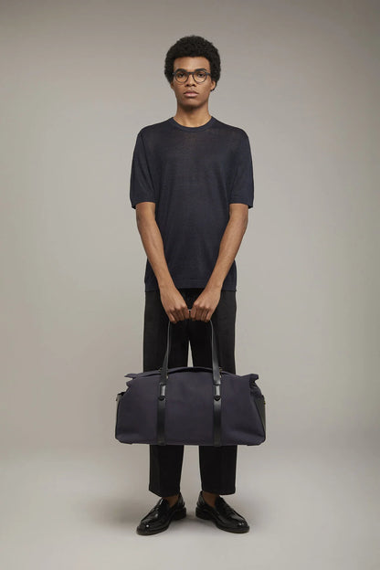 Men's knitted t-shirt 100% linen short-sleeved regular fit
