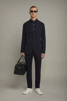 Men's trousers in jersey without pleats with classic fold regular fit