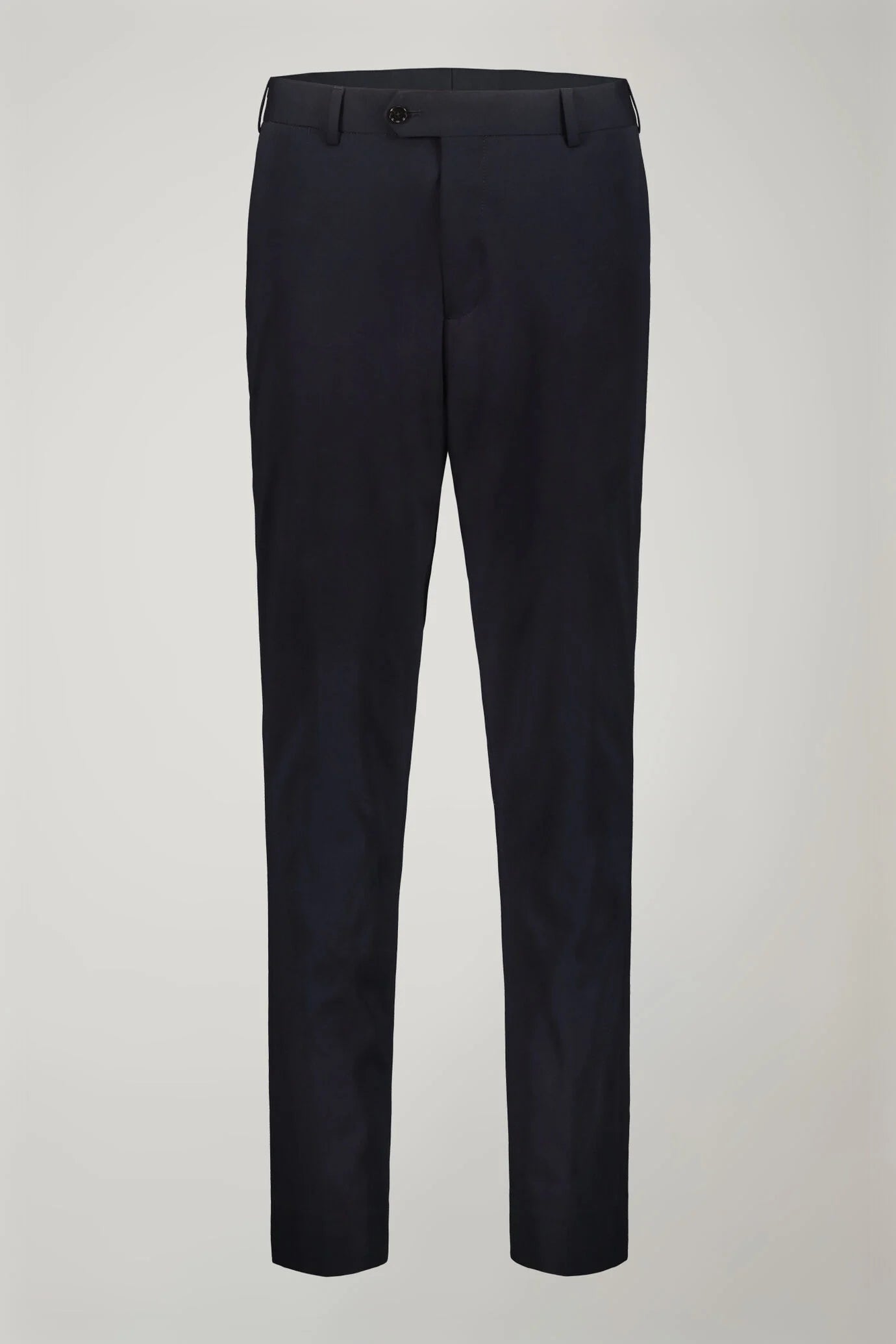 Menâ€™s trousers in jersey without pleats with classic fold regular fit