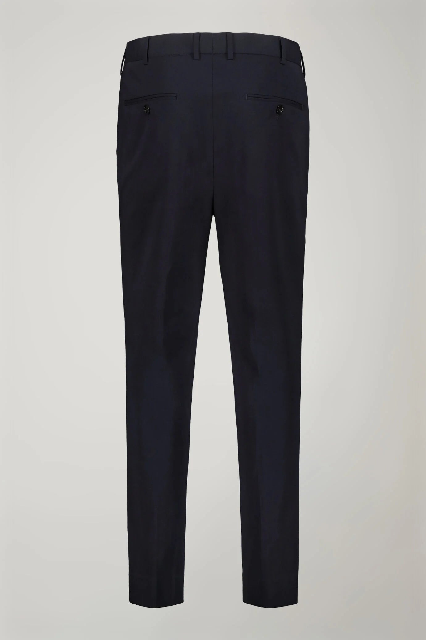 Menâ€™s trousers in jersey without pleats with classic fold regular fit