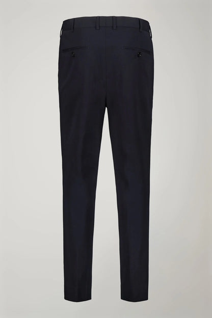 Menâ€™s trousers in jersey without pleats with classic fold regular fit